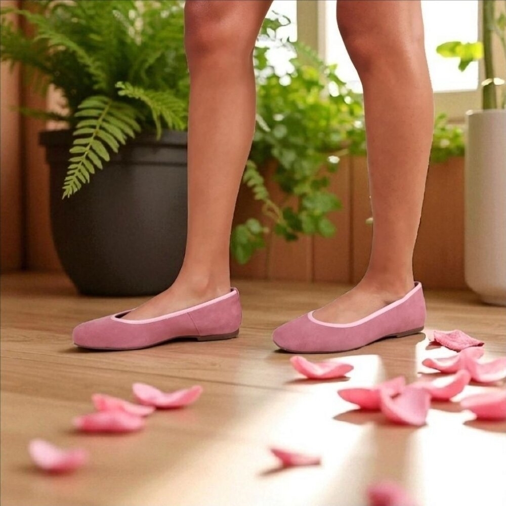 Seychelles City Streets Rose Suede Leather Ballet Flats Seychelles Size 10